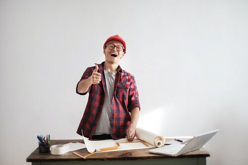 Contractor A general contractor who's happy about being insured year-round.