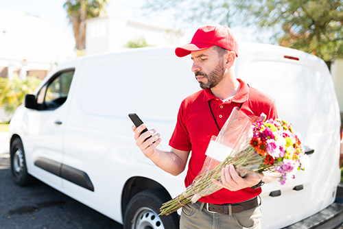 flower delivery van