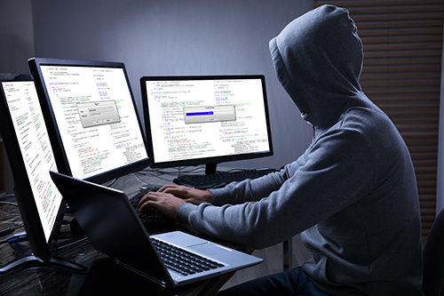 cyber hacker stealing financial infromation