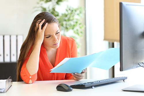 Tax Preparation Error Tax preparer making an error