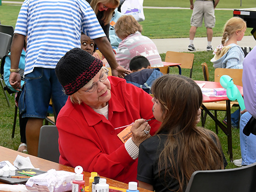 Church face painting fundraiser
