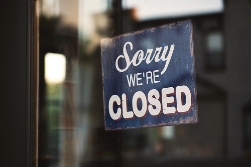 A closed retail store