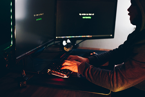 Data Hacker Hacker stealing infomation