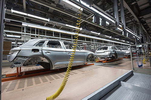 inside auto manufacturing factory