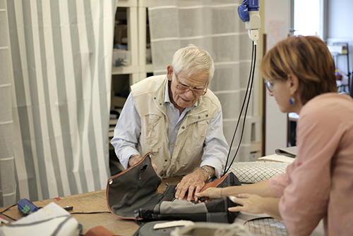 elderly patient inside clinic