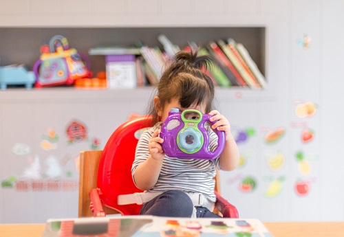 A child playing with a toy