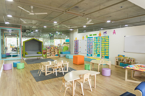 inside a daycare center