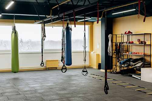 empty martial arts studio