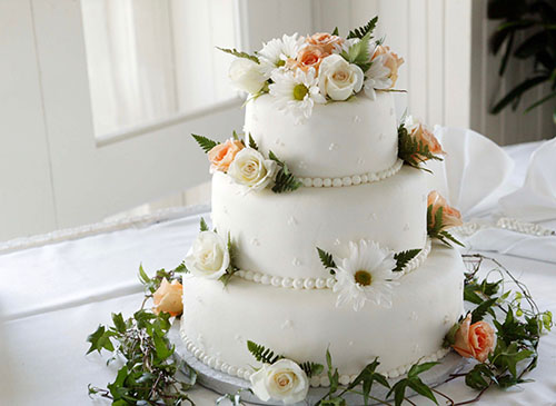 wedding cake out on display