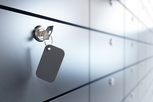 Security-deposit-box security deposit box left open