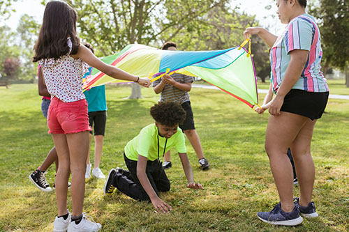 kids playing at summer camp