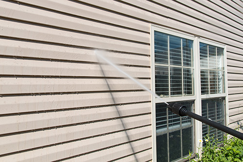 power washing client's home