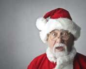 Santa Claus thinking about his insurance needs.
