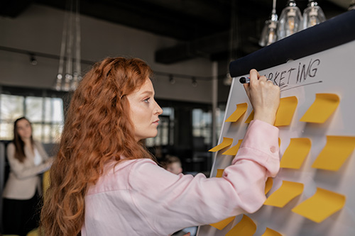 marketing-consultant marketing consultant devising strategy