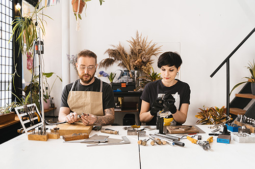 vendors at a craft fair