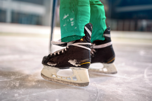 Hockey camp student