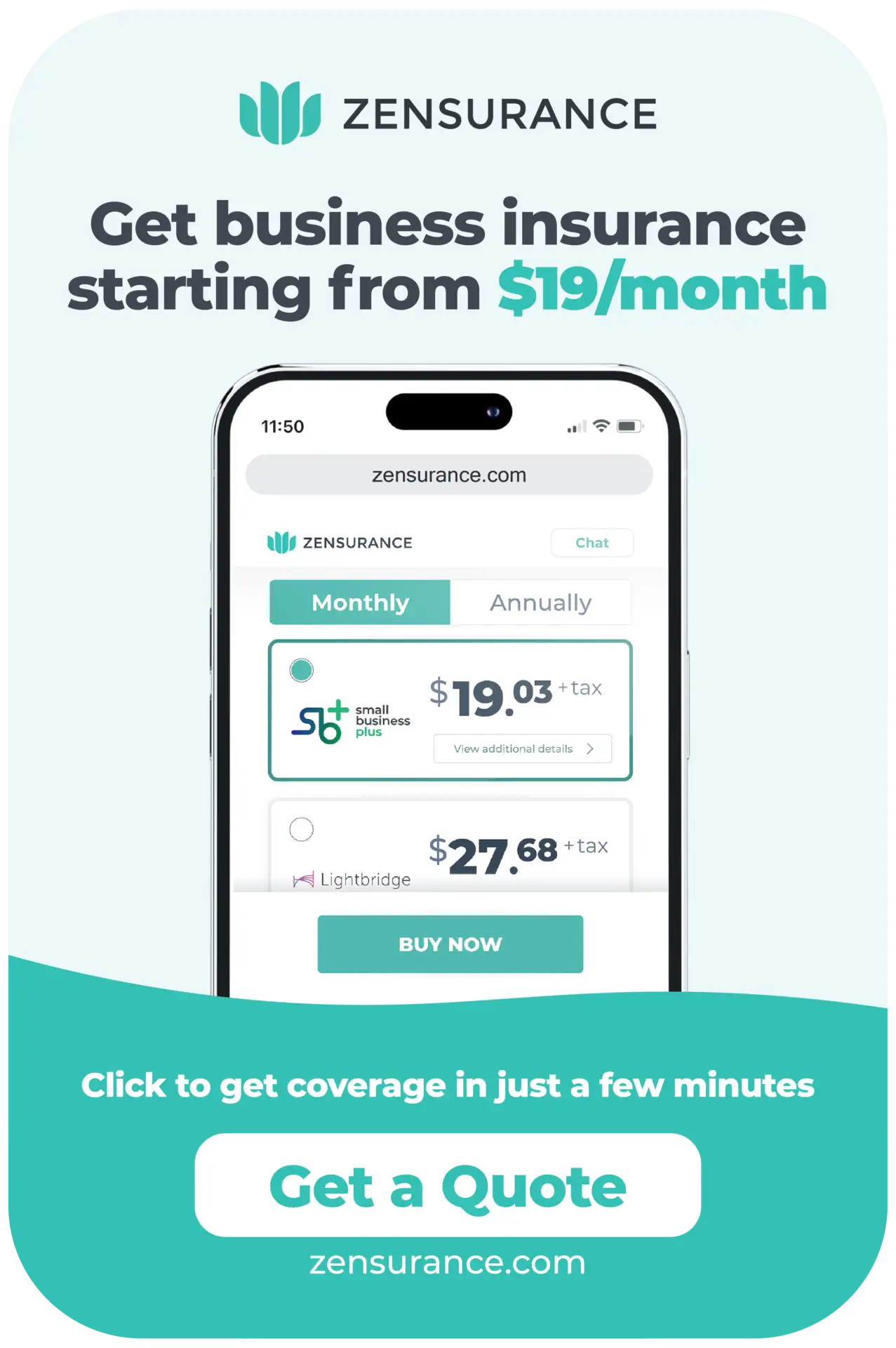 Save on business insurance - CTA